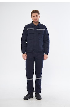 İş Takımı 7/7 Gabardin %100 Pamuk Kapitoneli Reflektörlü İş Takımı 7/7 Gabardin %100 Pamuk Kapitoneli Reflektörlü
