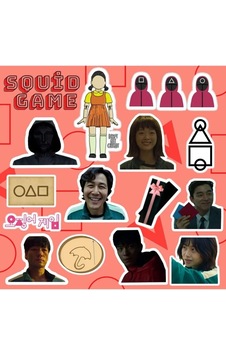 Lexroo Squid Game Sticker Seti Laptop Notebook Telefon Etiket Çok Renkli Lexroo Squid Game Sticker Seti Laptop Notebook Telefon Etiket Çok Renkli