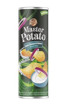 4 Adet Master Potato Soğanlı & Ekşi Kremalı Cips 160 G 4 Adet Master Potato Soğanlı & Ekşi Kremalı Cips 160 G