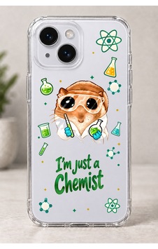 Sad Hamster Kimyager Baskılı Şeffaf Telefon Kılıfı Sad Hamster Kimyager Baskılı Şeffaf Telefon Kılıfı