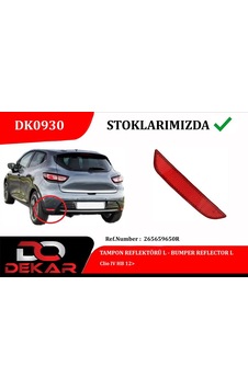 Dekar Dk0930 Tampon Reflektörü L Clio Iv Hb 12 265659650r -