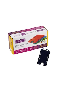 Lamiess Lms 217 Dikey Plastik Kart Kabı Siyah 50'Li