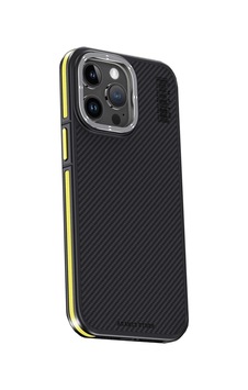 Cosmotex Joko İphone 15 Pro Max Kılıf Aramid 600d Kevlar Karbon Fiber Magsafe Kapak - Sarı Cosmotex Joko İphone 15 Pro Max Kılıf Aramid 600d Kevlar Karbon Fiber Magsafe Kapak - Sarı