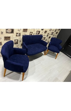 Venqm Bukle Çay Seti Koltuk Takımı Balkon Ofis Mutfak Bukle43 Lacivert Venqm Bukle Çay Seti Koltuk Takımı Balkon Ofis Mutfak Bukle43 Lacivert