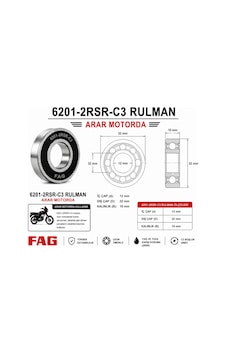 6201-2rsr-c3 Rulman-bilya Fag - Arr6201fag 6201-2rsr-c3 Rulman-bilya Fag - Arr6201fag