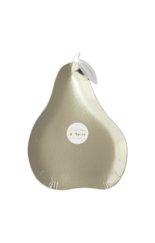Meri Meri - Gold Pear Plates - Altın Armut Tabaklar - 8'li Meri Meri - Gold Pear Plates - Altın Armut Tabaklar - 8'li