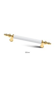 Ehobici.Ltd Asos Altın Beyaz Lüks Mobilya Dolap Çekmece Kulp 192Mm