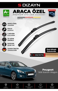 S-dizayn Peugeot 508 Station Wagon Ön Cam Silecek Seti 2010-2018 Premium Araca Özel 65-65 Cm A+ Kal S-dizayn Peugeot 508 Station Wagon Ön Cam Silecek Seti 2010-2018 Premium Araca Özel 65-65 Cm A+ Kal
