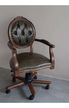 Byoguzfurniture Ahşap Çalışma Ofis Sandalyesi