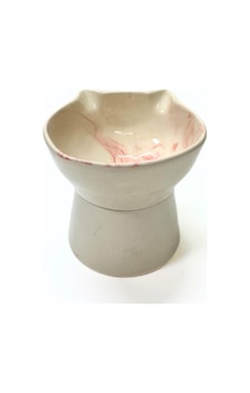 Pawstar Kedi Figürlü Yüksek Seramik Mama Ve Su Kabı 400 Ml- Pembe Desen Pawstar Kedi Figürlü Yüksek Seramik Mama Ve Su Kabı 400 Ml- Pembe Desen