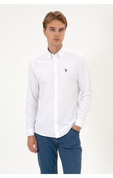 U.s. Polo Assn. Erkek Beyaz Gömlek Basic 50316723-vr013 Beyaz