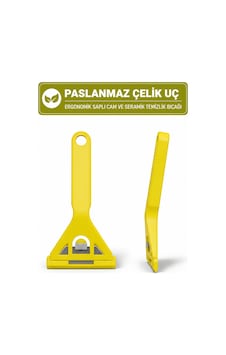 Paslanmaz Çelik Cam Kazıma Bıçağı Seramik Ocak Temizleme Kazıyıcı Aparat Siyah