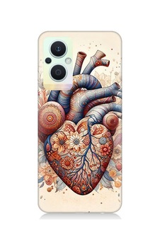Oppo Reno 7 Lite Uyumlu Çiçekli Kalpte Sevgi Desenli Silikon Kılıf Çok Renkli Oppo Reno 7 Lite Uyumlu Çiçekli Kalpte Sevgi Desenli Silikon Kılıf Çok Renkli
