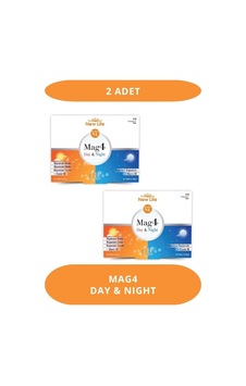 New Life Mag4 Day & Night 60 Tablet Magnezyum Sitrat + Malat + Taurat+ Bisglisinat 2 Adet 2'li