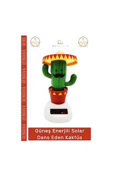 Hediyelik Pilsiz Güneş Enerjili Torpido Masa Üstü Dekoratif Figür Hediyelik Solar Dans Eden Kaktüs