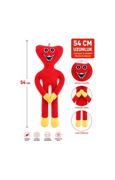55 Cm Peluş Oyuncak Uyku Arkadaşı Hugy Kırmızı 55 Cm Peluş Oyuncak Uyku Arkadaşı Hugy Kırmızı