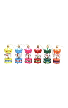 Yılbaşı Dekorasyonu Mini Atlı Karınca Renkli 8,5cm X 3,5cm