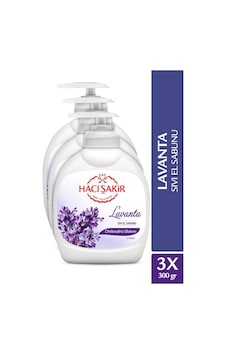 Hacı Şakir Lavanta Dinlendirici Bakım Sıvı El Sabunu 3 x 300 ML Hacı Şakir Lavanta Dinlendirici Bakım Sıvı El Sabunu 3 x 300 ML