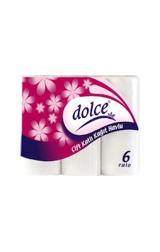 Dolce Çift Katlı Rulo Kağıt Havlu 6'lı 4 Paket