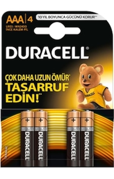Duracel Kalem Pil İnce Aaa 4 Lü Duracel Kalem Pil İnce Aaa 4 Lü