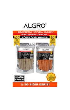Algro Balkabaklı & Havuçlu 450 G + Yürekli Munchy Set Sığır Derisi Köpek Ödülü 400 G Algro Balkabaklı & Havuçlu 450 G + Yürekli Munchy Set Sığır Derisi Köpek Ödülü 400 G
