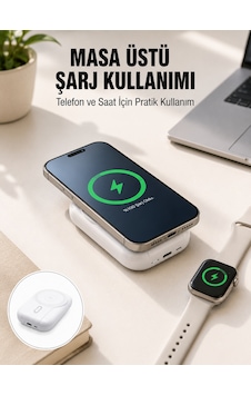 Akıllı Saat Ve Telefon 4 Ü 1 Arada 10000 Mah Yeni Nesil 22.5w Powerbank Siyah Akıllı Saat Ve Telefon 4 Ü 1 Arada 10000 Mah Yeni Nesil 22.5w Powerbank Siyah