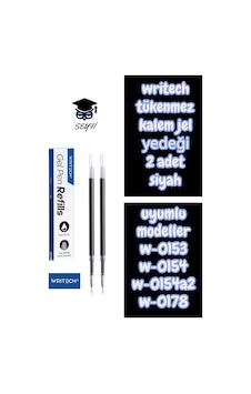 Writech Tükenmez Kalem Jel Yedeği 2 Adet Siyah Uyumlu Modeller W-0153 W-0154 W-0154a2 W-0178 Diğer Writech Tükenmez Kalem Jel Yedeği 2 Adet Siyah Uyumlu Modeller W-0153 W-0154 W-0154a2 W-0178 Diğer