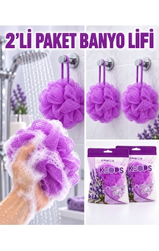 2 Li Paket, Sabunlu Banyo Lifi, Duş Ve Vücut Temizleme Lifi 2 Li Paket, Sabunlu Banyo Lifi, Duş Ve Vücut Temizleme Lifi