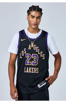 Nike Dri Fit Los Angeles Lakers 2023/24 City Edition Basketball Jersey Lebron James Basketbol Forması Siyah