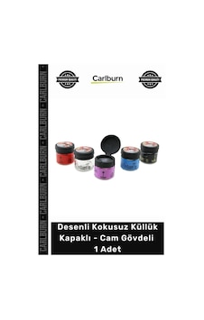 Özel Üretim Şık Dekoratif Bahçe Balkon Ofis Desenli Kokusuz Küllük Kapaklı Cam Gövdeli 1 Adet Özel Üretim Şık Dekoratif Bahçe Balkon Ofis Desenli Kokusuz Küllük Kapaklı Cam Gövdeli 1 Adet