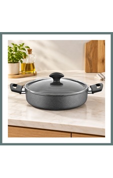 Ventra Granit Basık Karnıyarık Tencere Cam Kapak Ventra Ventra Granit Basık Karnıyarık Tencere Cam Kapak Ventra