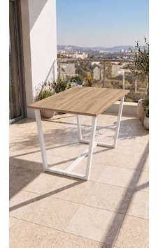 Neokas Beyaz Balkon Masası, 60x90 Cmbahçe Sehpası, Balkon Mobilyası Orta Masa Neokas Beyaz Balkon Masası, 60x90 Cmbahçe Sehpası, Balkon Mobilyası Orta Masa