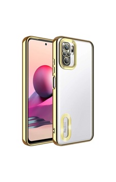 Xiaomi Redmi Note 10s Kılıf Kamera Korumalı Logo Gösteren Zore Omega Kapak Gold Xiaomi Redmi Note 10s Kılıf Kamera Korumalı Logo Gösteren Zore Omega Kapak Gold