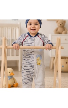 Candar Ördek Nakışlı Bebek Tulumu 3/12 Ay Lacivert Candar Ördek Nakışlı Bebek Tulumu 3/12 Ay Lacivert
