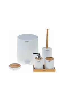 AROW ALESSİA 6 PARÇA AKRİLİK BANYO TAKIMI BEYAZ