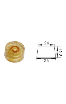 Dr Parts Pnb2/Gd Plastic Knob (Gold)