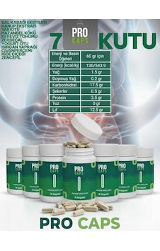 Procaps 7 Kutu X 15 Kapsül Takviye Edici Gıda Pro Caps Detox Için Çay Hediyesiyle Procaps 7 Kutu X 15 Kapsül Takviye Edici Gıda Pro Caps Detox Için Çay Hediyesiyle