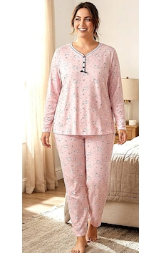 Miss Melina Bambu Pamuk Uzun Kol Kadın Pijama Takımı Mevsimlik - 9034624607773 Pembe Miss Melina Bambu Pamuk Uzun Kol Kadın Pijama Takımı Mevsimlik - 9034624607773 Pembe