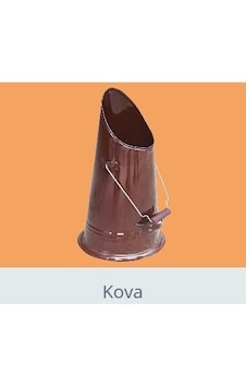 Kahverengi -Emaye Kömür Dökme Kovası Kahverengi Kahverengi -Emaye Kömür Dökme Kovası Kahverengi