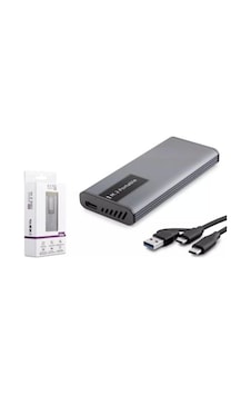 Hadron Hdx1781 Ssd Kutu Type-c3.1 + Usb3.0 Ngff Alimünyum + Plastik M2 Chıp Rtl9201r Rgb Gr Hadron Hdx1781 Ssd Kutu Type-c3.1 + Usb3.0 Ngff Alimünyum + Plastik M2 Chıp Rtl9201r Rgb Gr