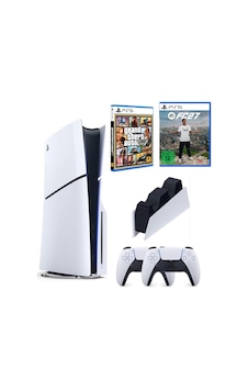 Playstation 5 Slim Cdli + 2.kol Dualsense + Şarj İstasyonu + Gta 5 + Ps5 FC27 İthalatçı Garantili Playstation 5 Slim Cdli + 2.kol Dualsense + Şarj İstasyonu + Gta 5 + Ps5 FC27 İthalatçı Garantili
