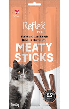 Meaty Sticks Hindi Ve Kuzu Etli Kedi Ödül Çubuğu 3x5gr Meaty Sticks Hindi Ve Kuzu Etli Kedi Ödül Çubuğu 3x5gr