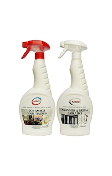 Akbel Asansör ve Krom Parlatıcı + Çok Amaçlı Genel Temizlik 2 x 750 ML Akbel Asansör ve Krom Parlatıcı + Çok Amaçlı Genel Temizlik 2 x 750 ML