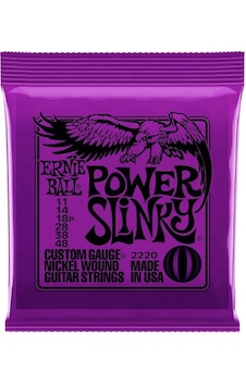 Ernie Ball P02220 Elektro Gitar Teli Power Slinky 11-48