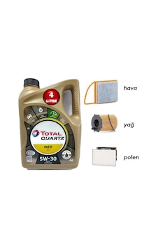 Total Quartz Ineo Ecs 5W-30 Motor Yağı 4 L + Peugeot 308 1.6 Dizel Euro5 Yağ Bakım Seti 4'Lü Total Quartz Ineo Ecs 5W-30 Motor Yağı 4 L + Peugeot 308 1.6 Dizel Euro5 Yağ Bakım Seti 4'Lü