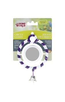 Living World Zilli Aynalı Mor Halka  Kuş Oyuncağı