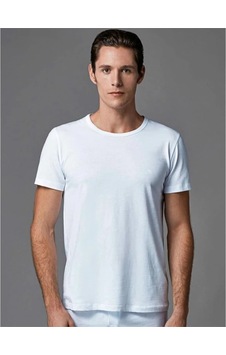Eros Ers032 O Yaka Erkek T-shirt İkili Paket - Beyaz Çok Renkli
