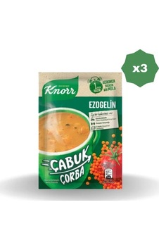 Knorr Çabuk Çorba Ezogelin Çorbası - 3 Adet Knorr Çabuk Çorba Ezogelin Çorbası - 3 Adet
