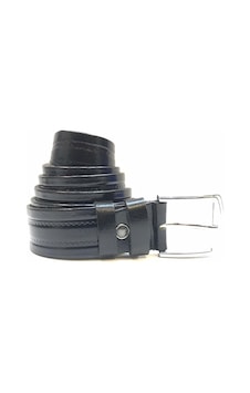 Hakiki Manda Derisi Erkek Kemeri 413911040 - Siyah - 3.5 CM