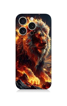 Apple Uyumlu iPhone 15 Pro Max Alev Aslanı Desenli Silikon Kılıf Silikon Apple Uyumlu iPhone 15 Pro Max Alev Aslanı Desenli Silikon Kılıf Silikon
